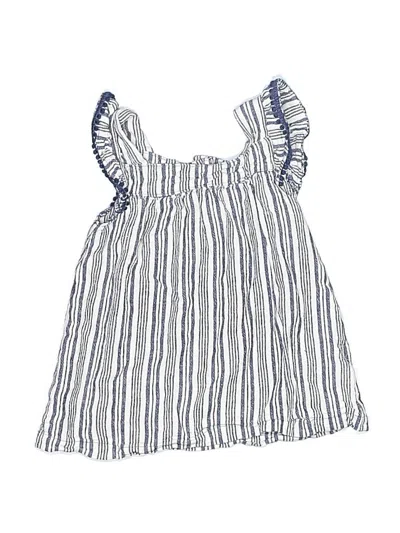 Pre-owned Carter's Kids' Tank Top Blue Ruffles Neckline Tops