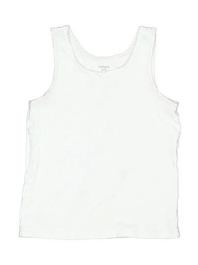 Pre-owned Carter's Kids' Tank Top White Halter Neckline Tops