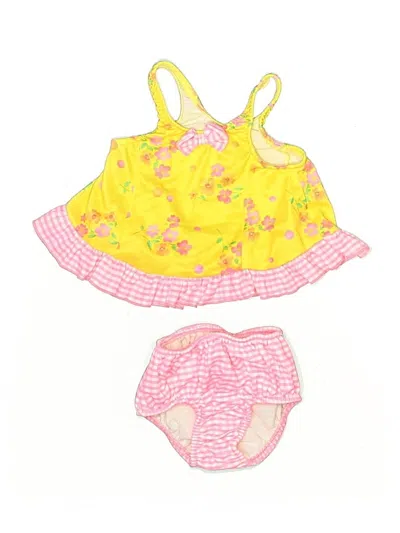 Pre-owned Carter's Babies' Tank Top Yellow Halter Neckline Tops