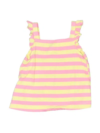 Pre-owned Carter's Babies' Tank Top Yellow Ruffles Neckline Tops