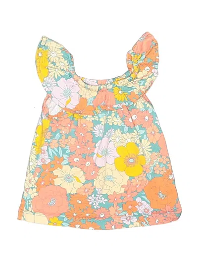 Pre-owned Carter's Kids' Tank Top Yellow Strapless Neckline Tops