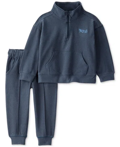 Carter's Babies' Toddler Boys 2-pc. Quarter Zip Pullover & Pants Set In Blue