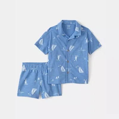 Carter's Babies' Toddler Boys 2-pc. Short Set In Blue