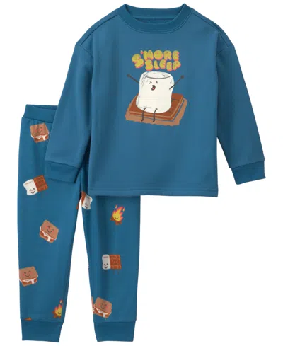 Carter's Babies' Toddler Boys' 2t-5t S'more Sleep Long-sleeve Pajama, 2-piece Set In Blue