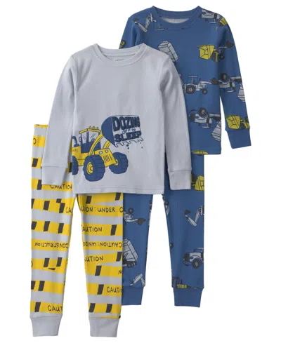 Carter's Babies' Toddler Boys' 2t-5t Snug Fit Sleep & Play, 4-piece Set In Blue
