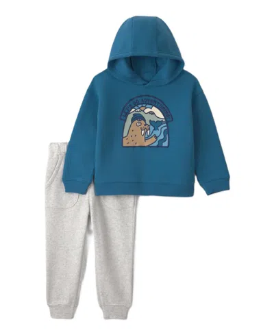 Carter's Babies' Toddler Boys' 2t-5t Walrus Graphic Hoodie And Pants, 2-piece Set In Blue