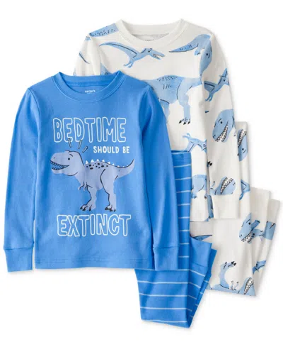 Carter's Babies' Toddler Boys 4-pc. Dinosaur Pajamas Set In Blue