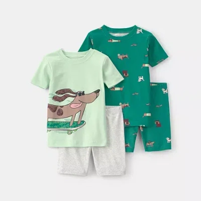 Carter's Babies' Toddler Boys 4-pc. Pajama Set In Green