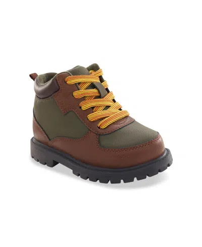 Carter's Babies' Toddler Boys Boston Boot In Brown,olive