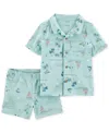 Carter's Toddler Boys Button-down Shirt & Pull-on Shorts, 2 Piece Set