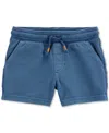 Carter's Toddler Boys Cotton French Terry Rec Shorts In Med Blue