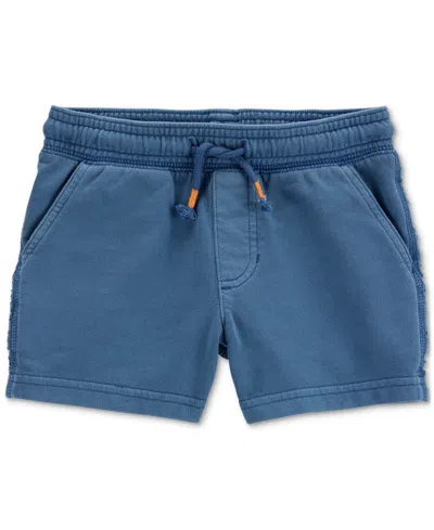 Carter's Babies' Toddler Boys Cotton French Terry Rec Shorts In Med Blue