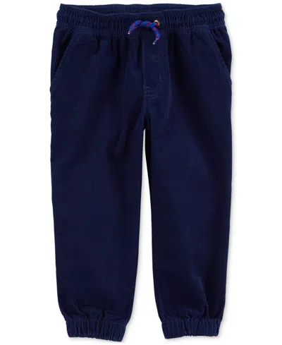 Carter's Babies' Toddler Boys Cotton Pull-on Corduroy Jogger Pants In Navy