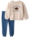 Carter's Baby Boys 2-piece Long Sleeves T-shirt And Pants Set In Neutral