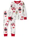 Carter's Toddler Boys Or Toddler Girls 2-piece Santa Print Top And Pants Pajama Set In Red