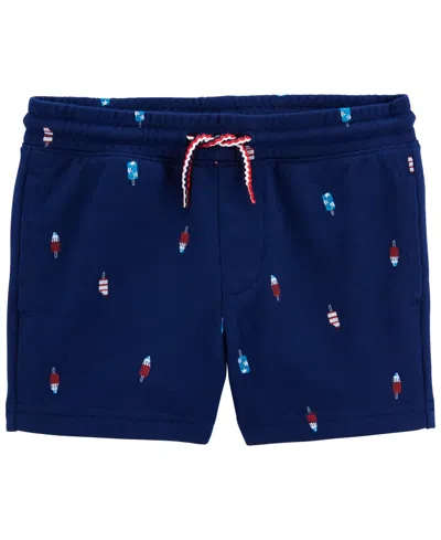 Carter's Babies' Toddler Boys Popsicle Pull On French Terry Shorts In Navy