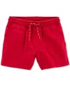 Carter's Toddler Boys Pull-on Cotton Shorts In Red