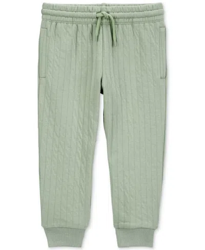 Carter's Babies' Toddler Boys Pull-on Quilted Joggers In Green