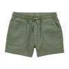 Carter's Toddler Boys Pull-on Cotton Shorts In Green
