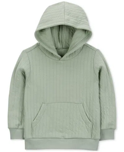 Carter's Babies' Toddler Boys Pullover Double-knit Hoodie In Green