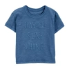 Carter's Toddler Boys Round Neck Short Sleeve T-shirt In Blue