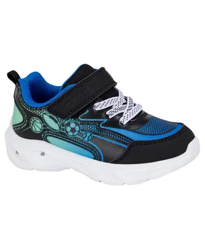 Carter's Babies' Toddler Boys' Rusli Light-up Easy-on Strap Sneakers In Blue