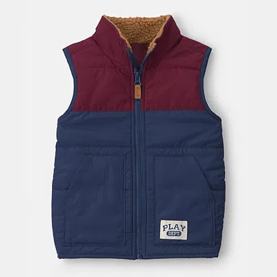 Carter's Babies' Toddler Boys Soft Shell Vest In Blue