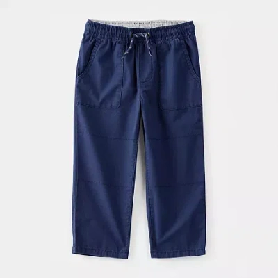 Carter's Babies' Toddler Boys Straight Regular Fit Pull-on Pant In Blue