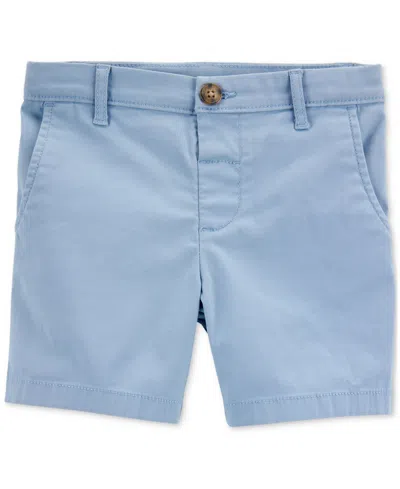 Carter's Babies' Toddler Boys Stretch Chino Shorts In Med Blue