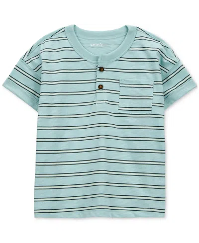 Carter's Babies' Toddler Boys Striped Slub Jersey Henley T-shirt
