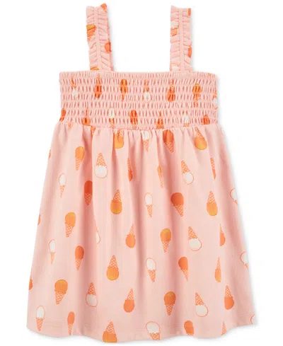 Carter's Babies' Toddler Girl Ice Cream-print Jersey Dress In Pink