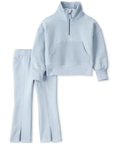 Carter's Babies' Toddler Girls 2-pc. Quarter Zip Pullover & Pants Set In Blue