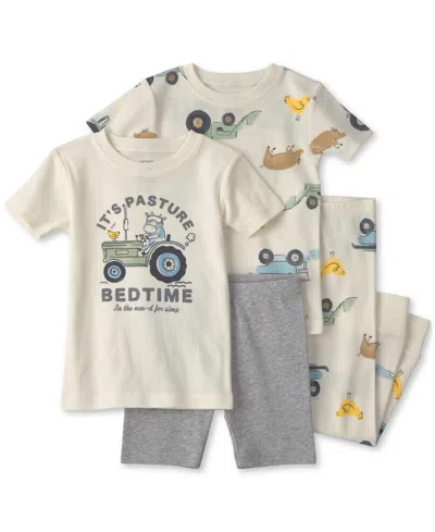 Carter's Babies' Toddler Girls' 2t-5t Berries Short-sleeve Tops, Shorts And Pants Sleep & Play, 4-piece Set In Neutral