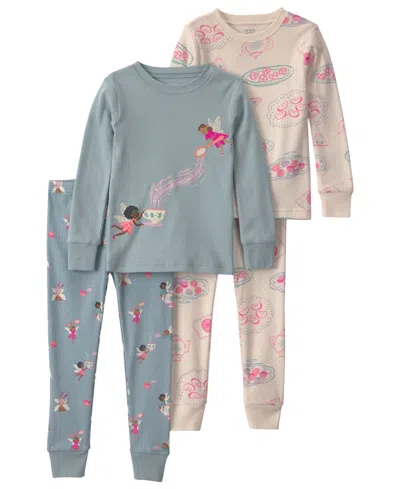 Carter's Babies' Toddler Girls' 2t-5t Fairy Snug Fit Sleep & Play, 4-piece Set In Multi