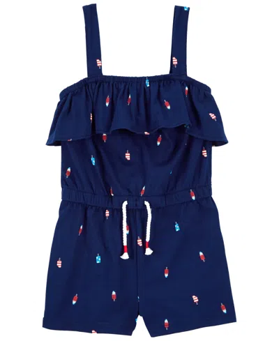 Carter's Babies' Toddler Girls 4th Of July Popsicle Romper In Blue