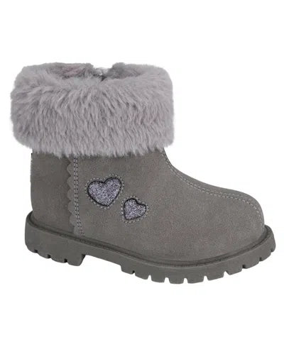 Carter's Babies' Toddler Girls' Bethesda Lug-sole Easy-on Boots In Gray