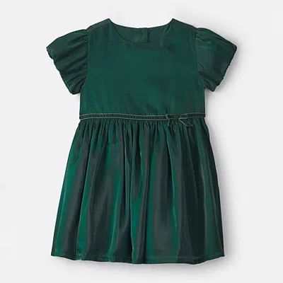 Carter's Babies' Toddler Girls Cap Short Sleeve A-line Dress In Green
