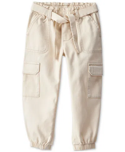 Carter's Babies' Toddler Girls Cotton Cargo Jogger Pants In Neutral