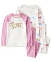 Carter's Toddler Girls Cotton Dream Squad Pajamas, 4 Piece Set In Multi