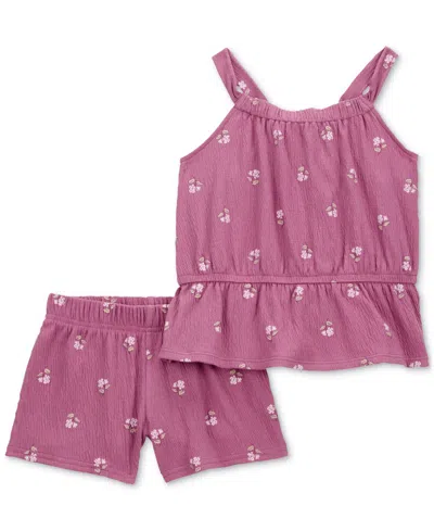 Carter's Babies' Toddler Girls Floral-print Tank Top & Shorts, 2 Piece Set