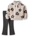 Carter's Toddler Girls Floral Top And Pant, 2-piece Set In Brown
