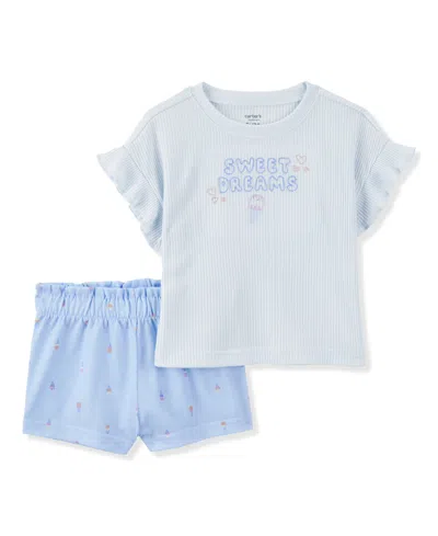 Carter's Babies' Toddler Girls Ice Cream-print Loose-fit 2-piece Pajamas