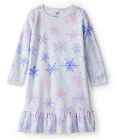 Carter's Babies' Toddler Girls Long Sleeve Pajama Gown In Multi