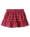 Carter's Toddler Girls Plaid Pattern Skirt In Red