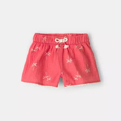 Carter's Babies' Toddler Girls Pull-on Short In Red