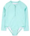 Carter's Toddler Girls Rash Guard One-piece Swimsuit In Print