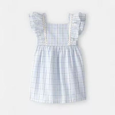 Carter's Babies' Girls' Toddler 2t-5t Ruffle-sleeve Plaid Dress In Multi