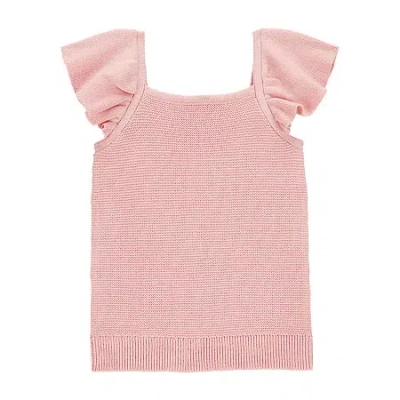 Carter's Babies' Toddler Girls Square Neck Sleeveless Pullover Sweater In Multi