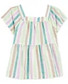 Carter's Toddler Girls Striped Short-sleeve Fashion Top In Multi