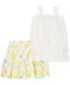 Carter's Toddler Girls Toddler Girl Tank Top & Lemon-print Skort Set, 2 Piece Set